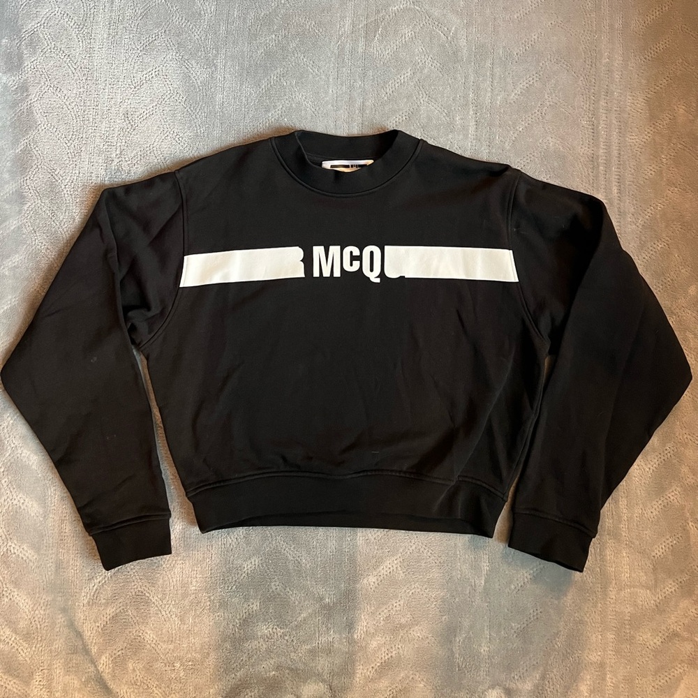 NEW McQ by Alexander McQueen Black Logo Sweatshirt